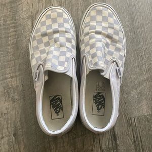 GREY CHECKERED VANS